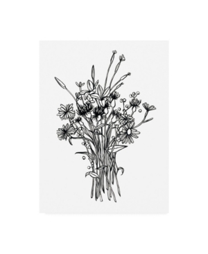 Trademark Global Emma Scarvey Black And White Bouquet I Canvas Art In Multi