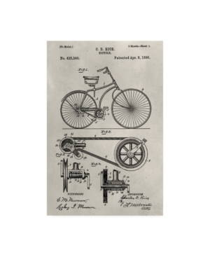 Trademark Global Alicia Ludwig Patent-bicycle Canvas Art In Multi
