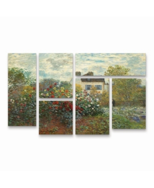 Trademark Global Claude Monet The Artist's Garden At Argenteuil Multi Panel Art Set 6 Piece