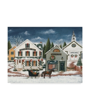 Trademark Global David Carter Brown Christmas Village I Dark Crop Canvas Art In Multi