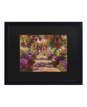 Claude Monet A Pathway in Monet's Garden Matted Framed Art - 15