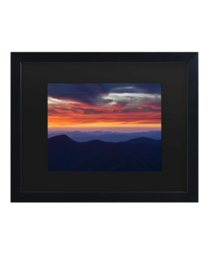 Trademark Global Pierre Leclerc Mount Mitchell Sunset Matted Framed Art In Multi