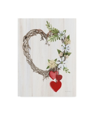 Kathleen Parr Mckenna Rustic Valentine Heart Wreath Ii Canvas Art - 20