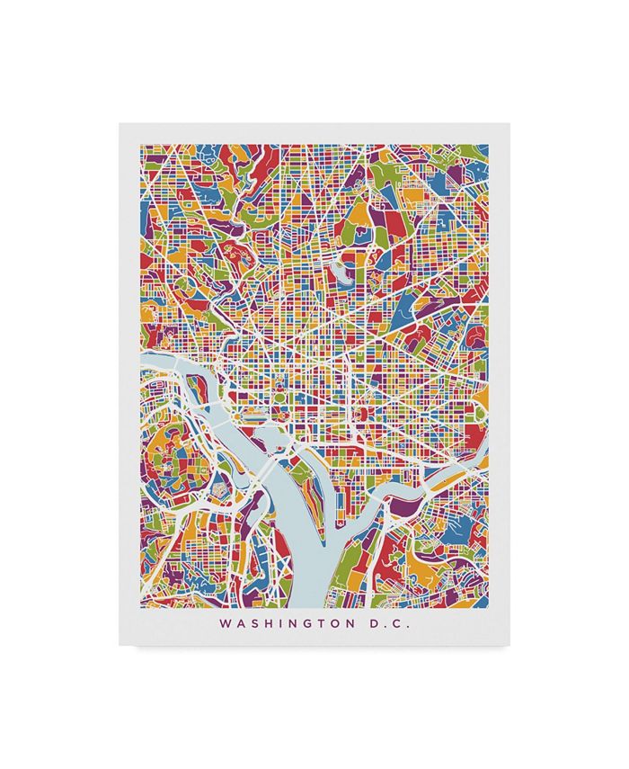 Trademark Global Michael Tompsett Washington Dc Street Map Ii Canvas Art 20 X 25 Macys 4100