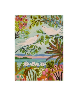 Trademark Global Karen Fields Birds In The Garden I Canvas Art In Multi