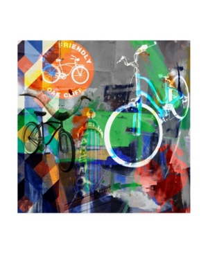 Trademark Global Sisa Jasper Lakewood Bikes Dallas Canvas Art In Multi
