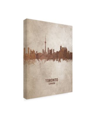 Trademark Global Michael Tompsett Toronto Canada Rust Skyline Canvas Art - 36.5" x 48"