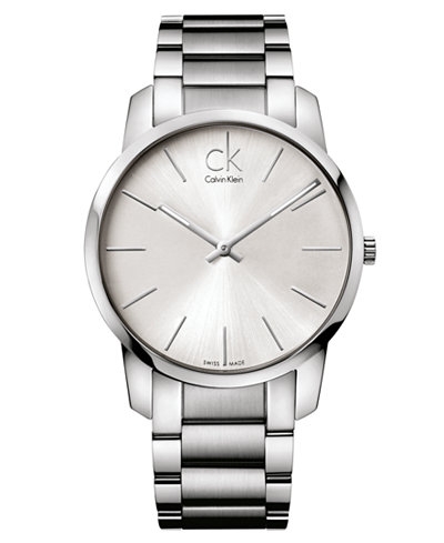 Calvin Klein Watch, Men's Swiss City Stainless Steel Bracelet 43mm K2G21126