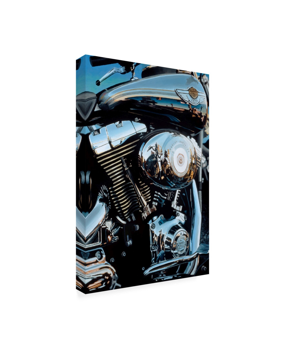 Roderick Stevens Sunset & Motorcycle Canvas Art -
