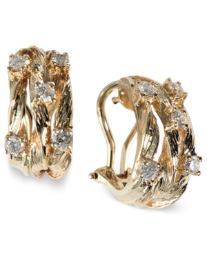 image of D-Oro by Effy Diamond Vine Earrings (5/8 ct. t.w.) in 14k Gold