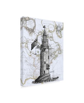 Trademark Global Fab Funky Winstanley Eddystone Lighthouse Canvas Art - 15.5" x 21"