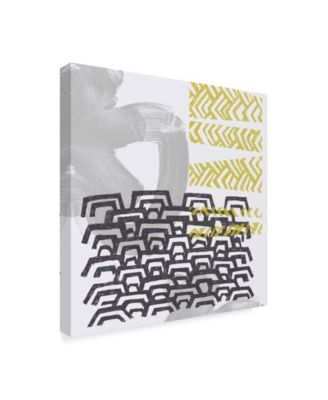 Trademark Global June Erica Vess Block Print Abstract VI Canvas Art - 20" x 25"