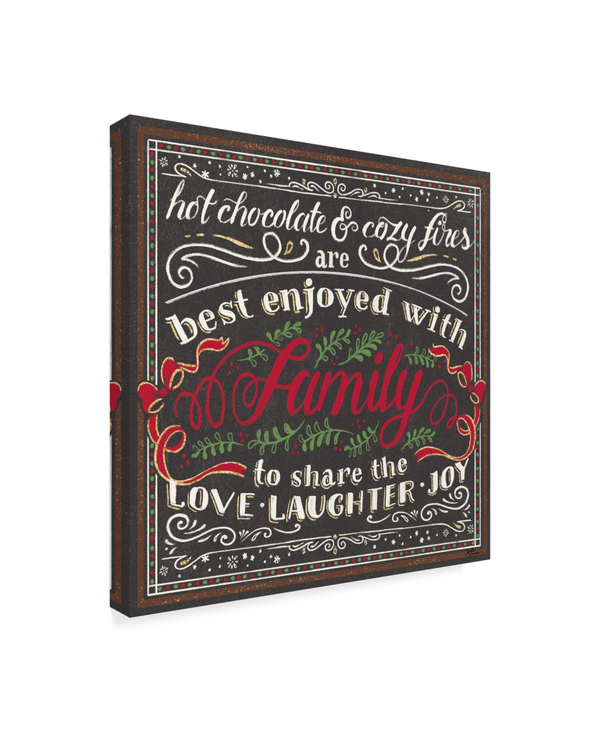 Janelle Penner Winter Wonderland Vii Brown Red Canvas Art -