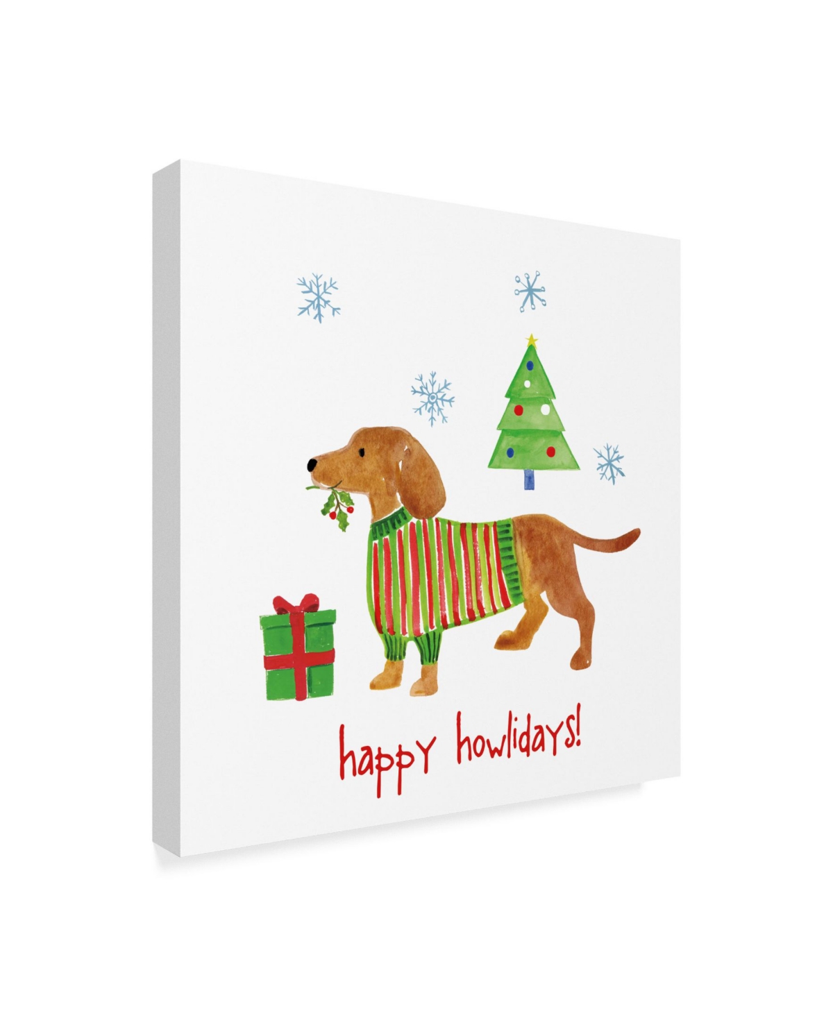 Farida Zaman Christmas Puppers Iv Canvas Art -