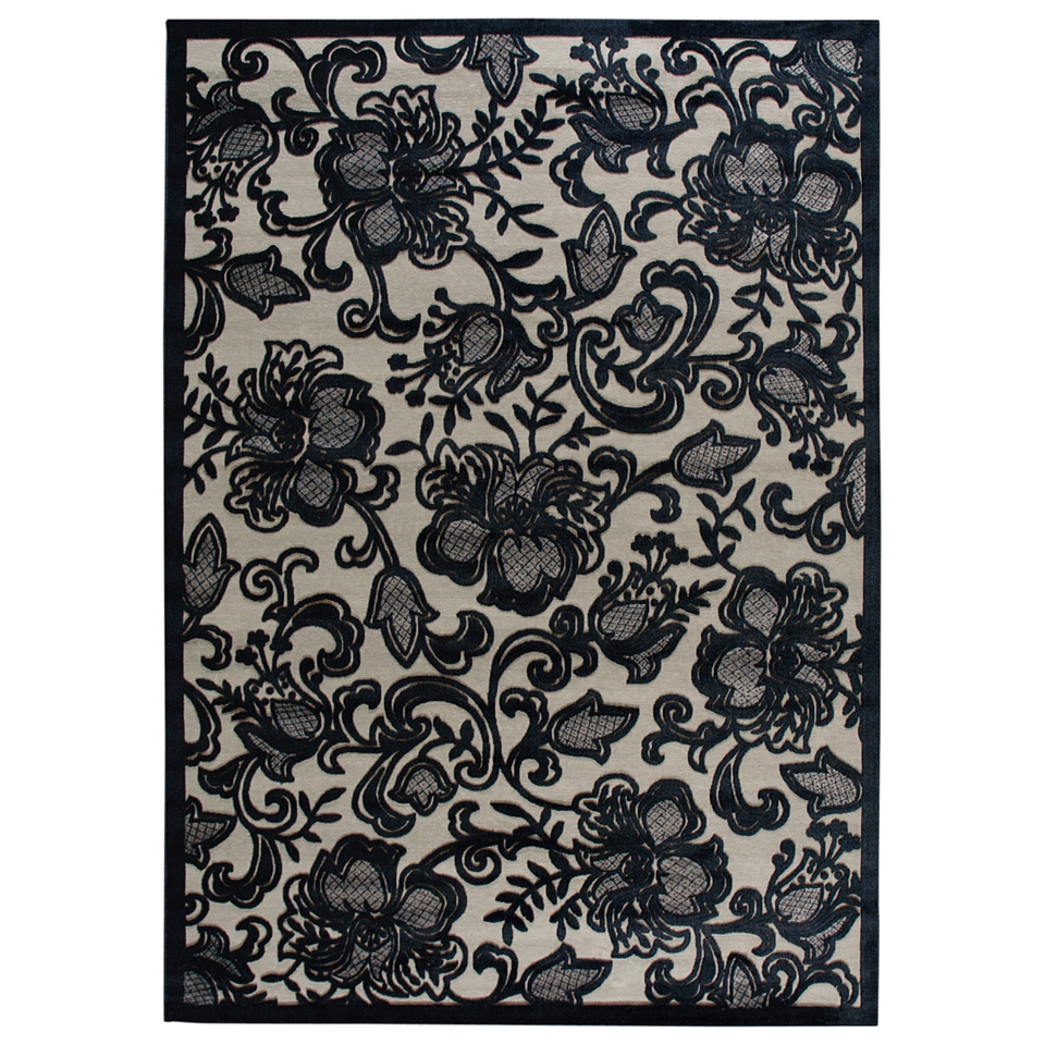 Nourison Area Rug, East Hampton Gothic Lace Pewter 53 x 75   Rugs