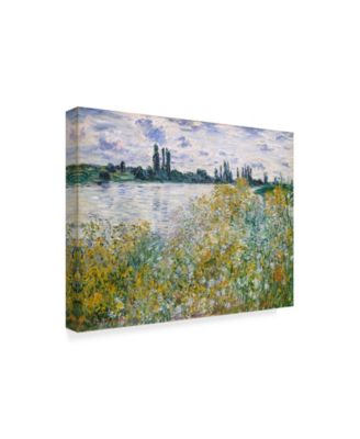 Claude O. Monet Lle Aux Fleurs Near Vetheuil Canvas Art - 20" x 25"