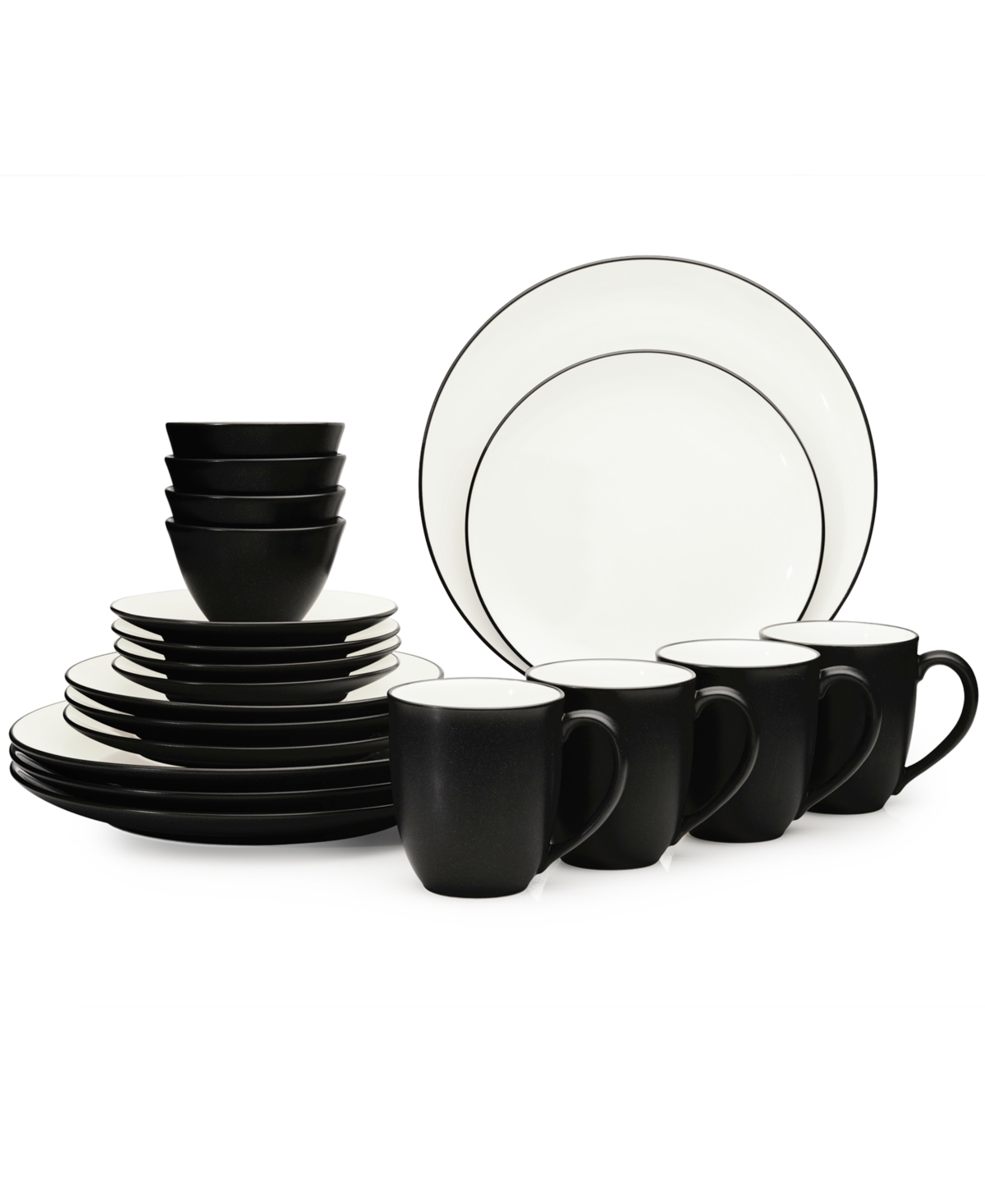 Colorwave 20-Pc. Coupe Dinnerware Set, Service for 4 - Sand