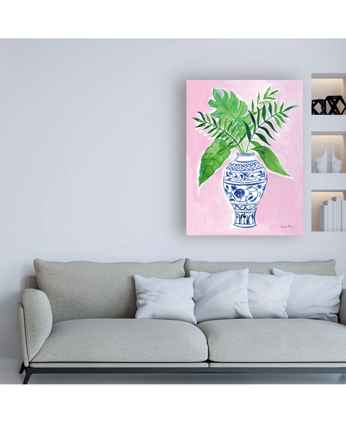 Farida Zaman Elegant Chinoiserie I Crop Canvas Art -