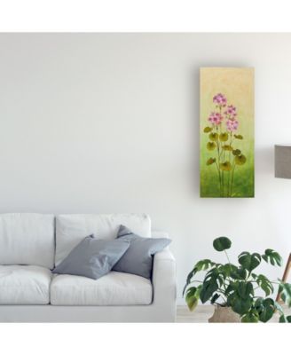 Trademark Global Pablo Esteban Flowers Over Green Gradient 3 Canvas Art - 27" x 33.5"