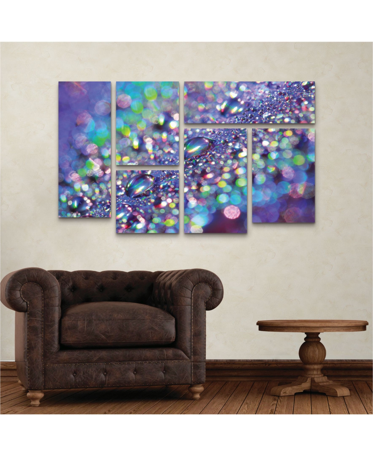 Beata Czyzowska Young Colours of the Rainbow Multi Panel Art Set 6 Piece - 49" x 19"