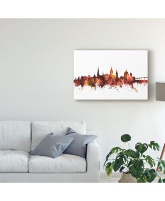 Michael Tompsett Annapolis Maryland Skyline Red Canvas Art - 20" x 25"