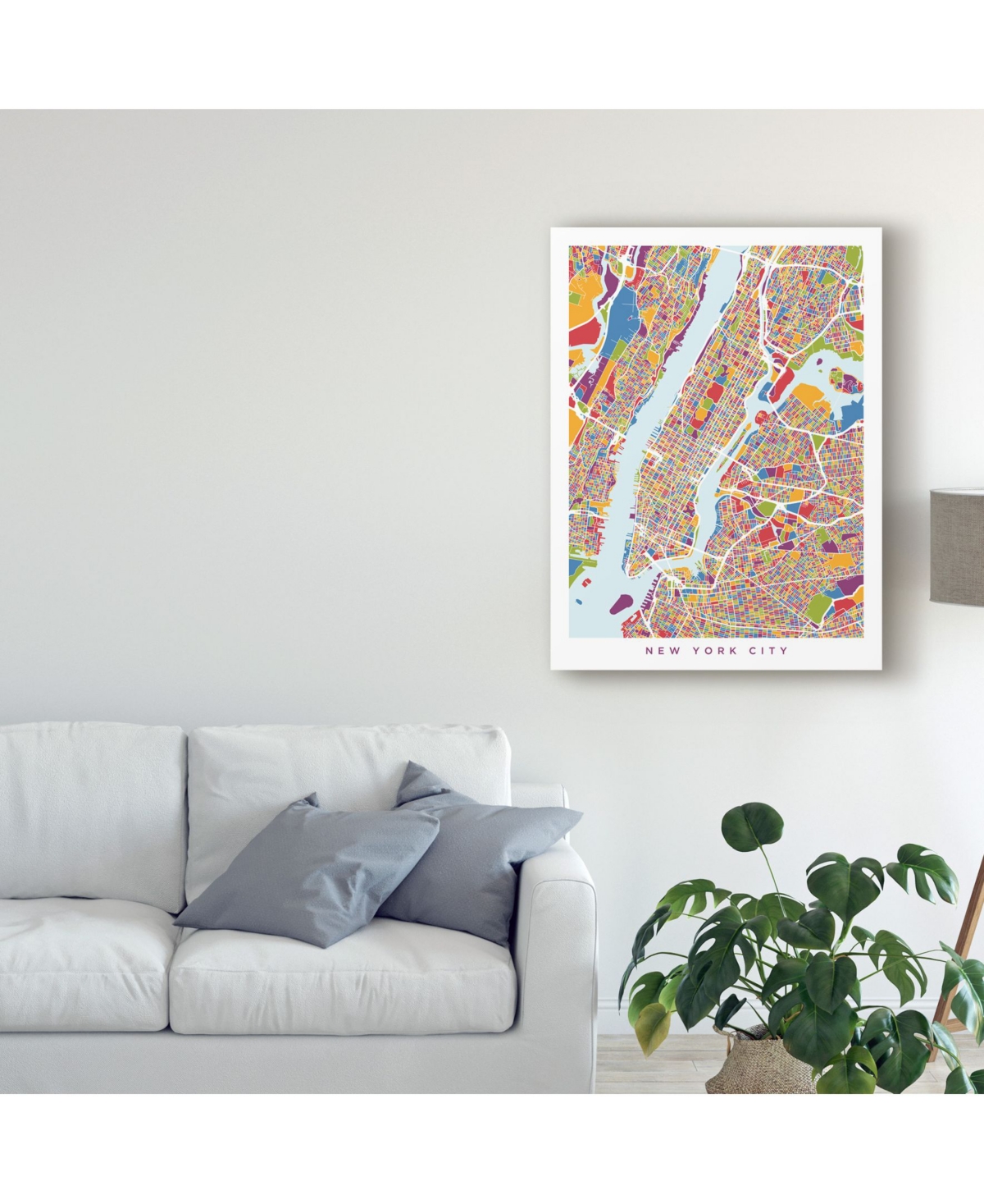 Michael Tompsett New York City Street Map Ii Canvas Art -