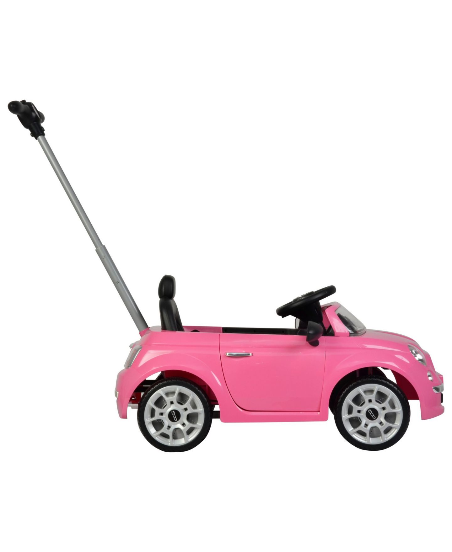 Детская игрушка Best Ride on Cars 2 in 1 Fiat 500 Model Baby Toddler Toy Push Car Stroller, цвет: Розовый — фото 5