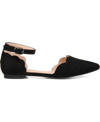 Women's Lana Scalloped Edge Ankle Strap Flats