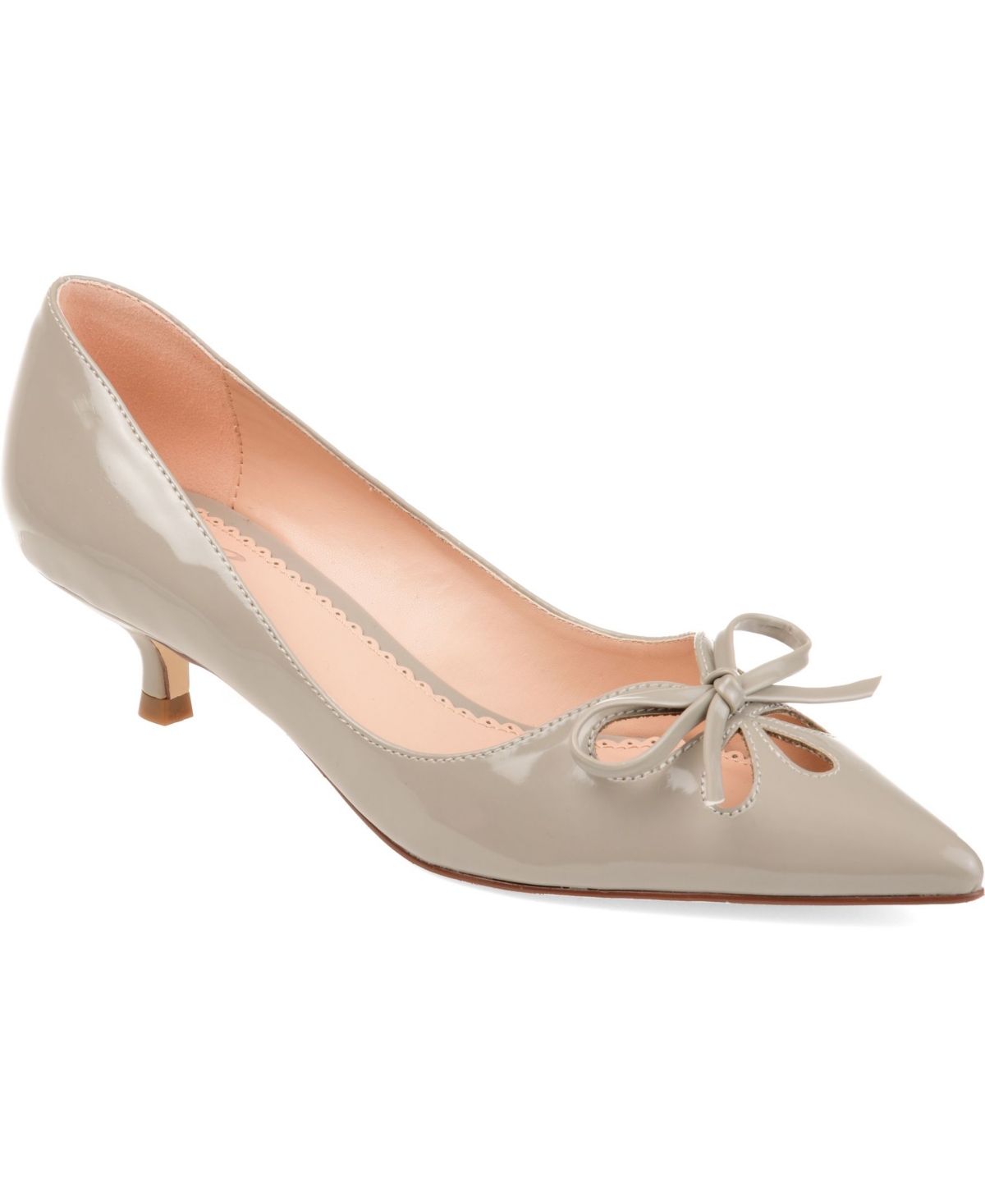 Journee Collection Women's Lutana Pointed Toe Kitten Heel Pumps