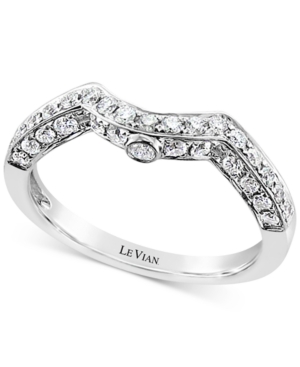 image of Le Vian Vanilla Diamond Curved Band (3/8 ct. t.w.) in 14k White Gold
