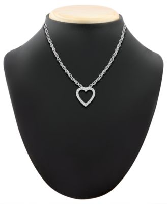 macy's bridge diamond heart necklace