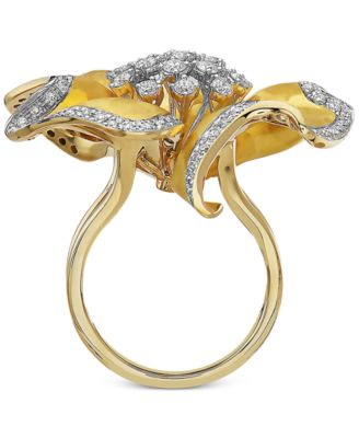EFFY&reg; Diamond Flower Statement Ring (1-3/8 ct. t.w.) in 14k Gold