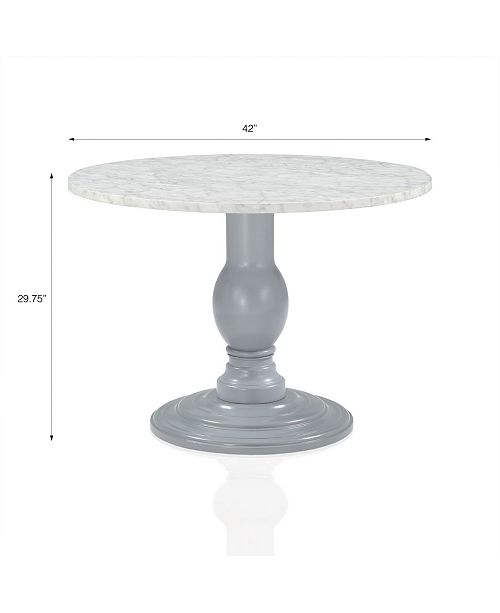 CosmoLiving Cosmo living Waverly Faux Marble Pedestal Dining Table