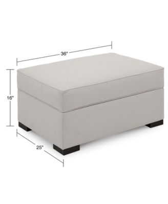 CLOSEOUT! Astra 36" Fabric Chair Bed Storage Ottoman, Created for Macy's