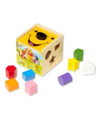 Closeout! Melissa and Doug Winnie the Pooh Wooden Shape Sorting Cube