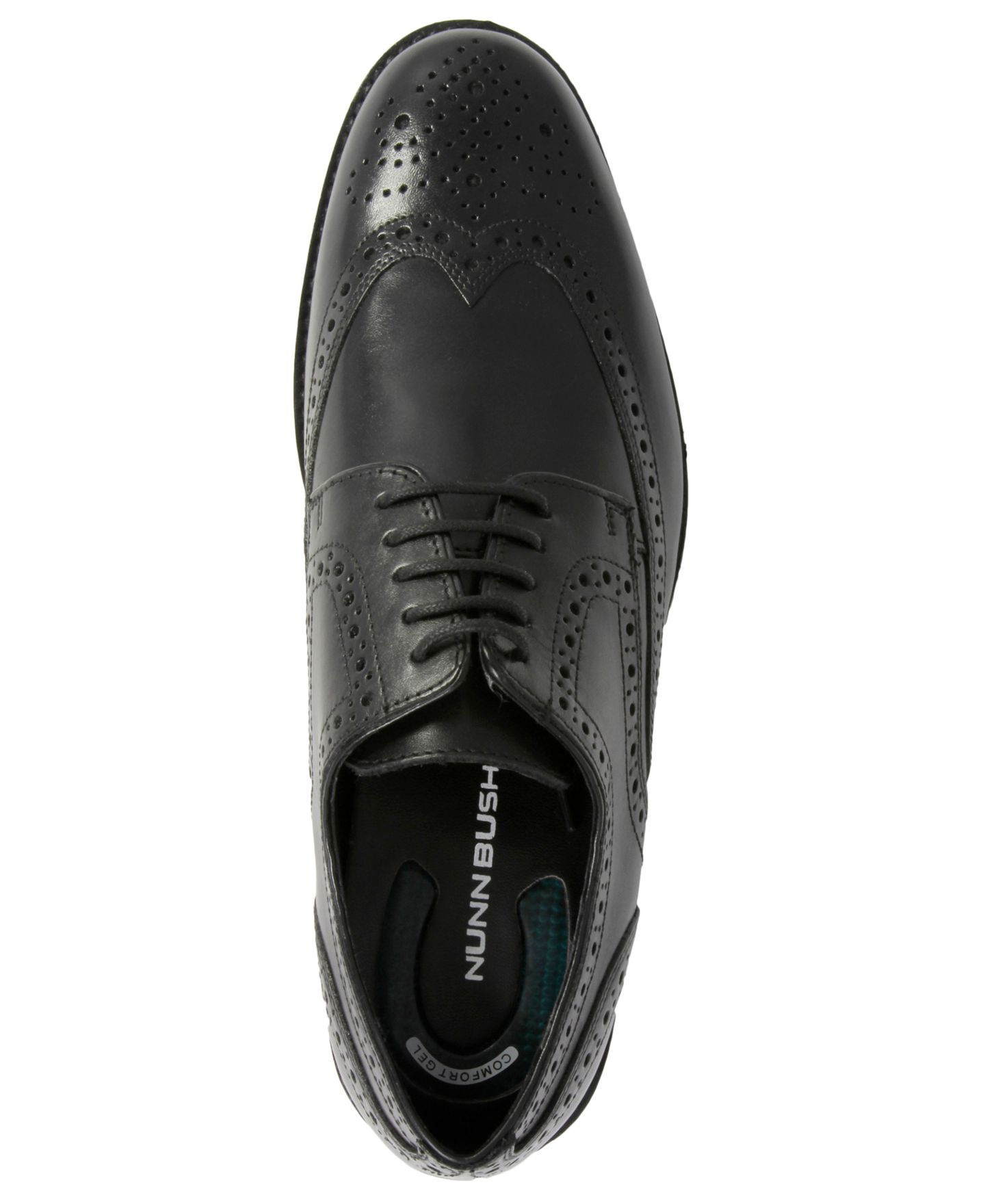 Мужские туфли Nunn Bush Nelson Wingtip Oxfords, цвет: Чёрный — фото 3