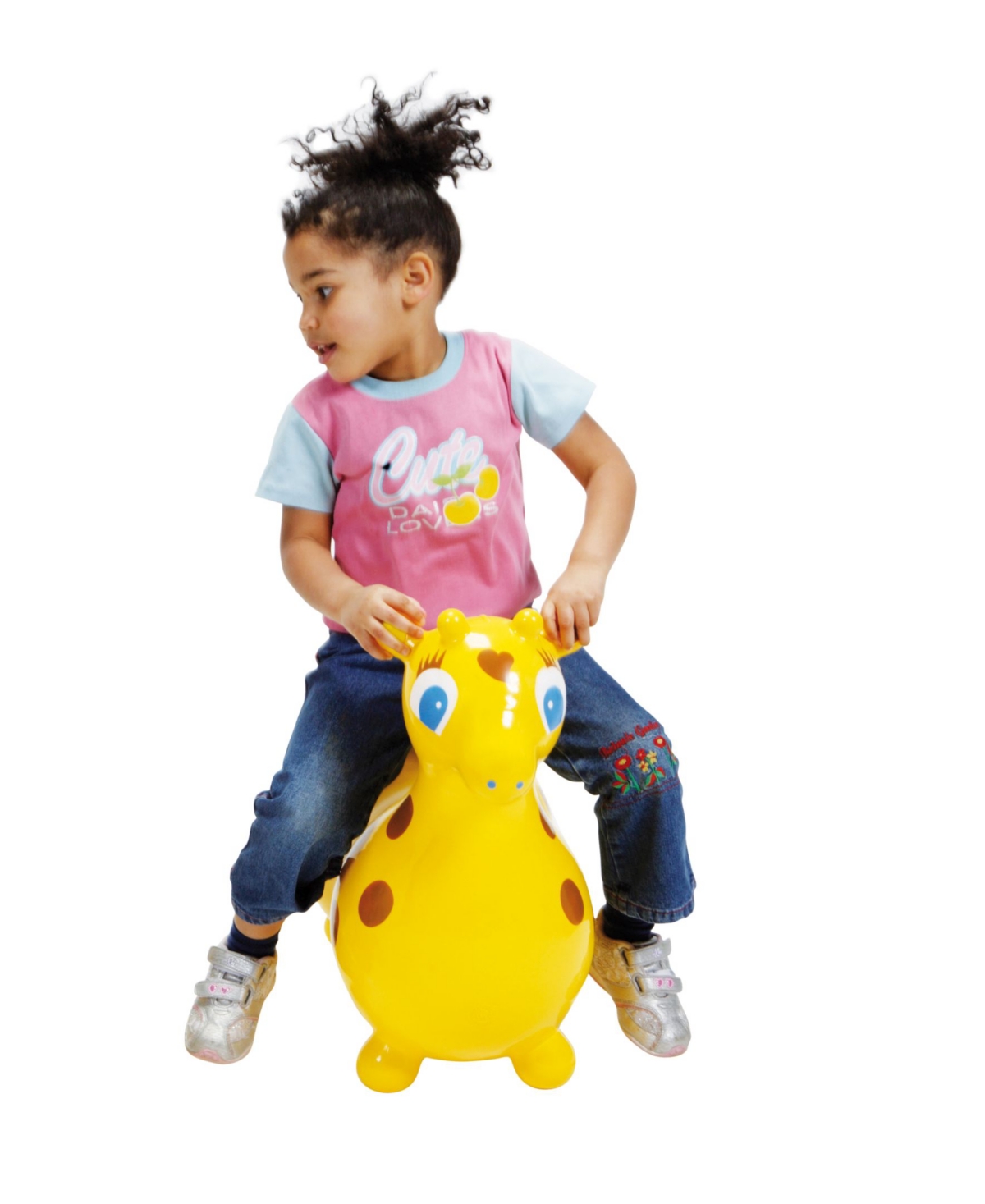 Shop Gymnic Gyffy The Giraffe Inflatable Bounce Ride In Yellow
