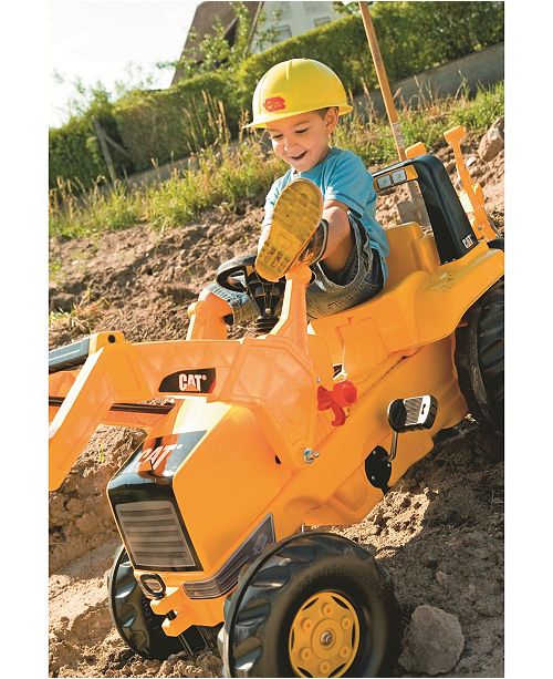Rolly Toys Cat Kid Backhoe Pedal Tractor With Front Loader