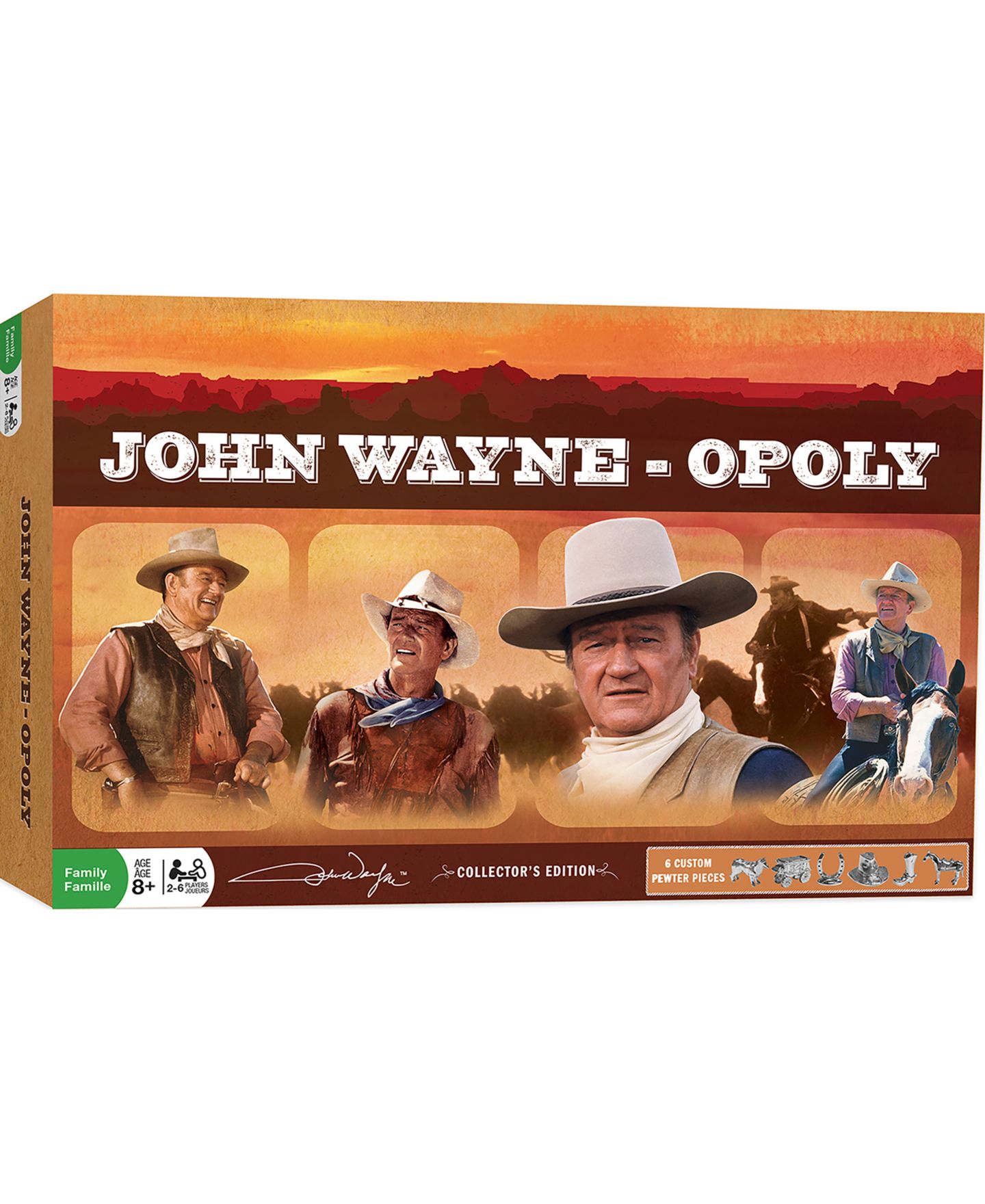 Настольная игра MasterPieces Puzzles John Wayne-Opoly, коллекционное издание, от 8 лет — фото 1