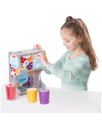 Melissa & Doug Wooden Thirst Quencher Drink Dispenser with Cups, Juice Inserts, Ice Cubes 
