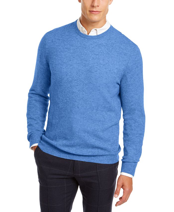 Club Room Cashmere Crew-Neck Sweater, Created for Macy's & Reviews -  Sweaters - Men - Macy's