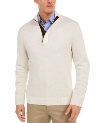 Tasso Elba - Men's Textured 1/4-Zip Sweater