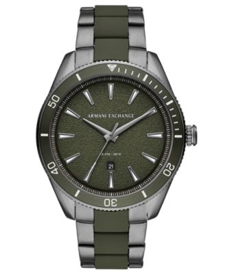 armani gunmetal grey watch