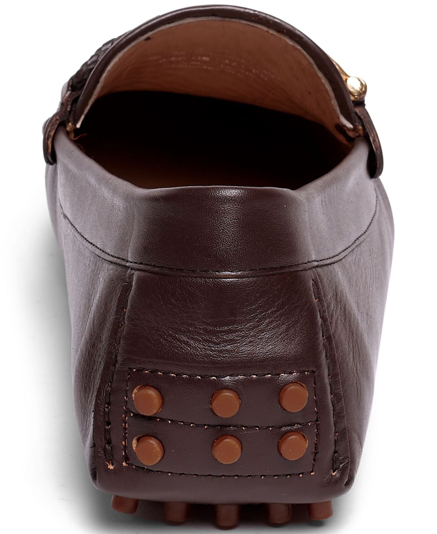 Мужские туфли Carlos by Carlos Santana Malone Interweave Leather Slip-On Driving, цвет: Кофейный — фото 3