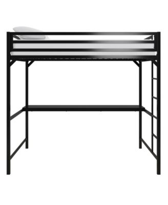 Mason Metal Full Loft Bed with Desk