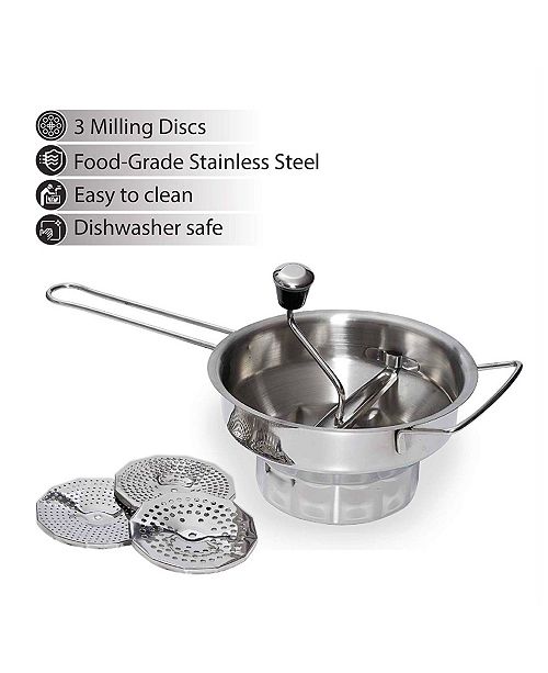 Bezrat Set of 3 Stainless Steel Mixing Bowls with Silicone Lids