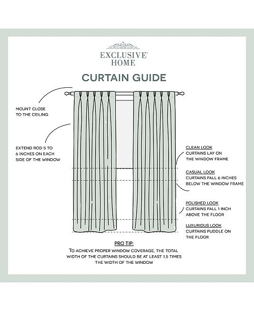 Exclusive Home Curtains Velvet Heavyweight Pinch Pleat Curtain