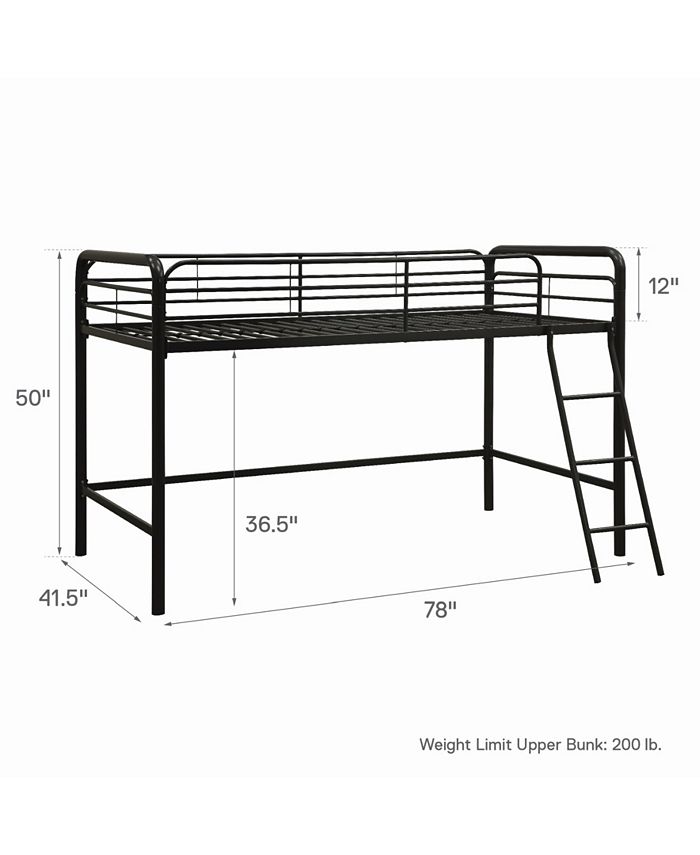 EveryRoom Cora Junior Metal Loft Bed - Macy's