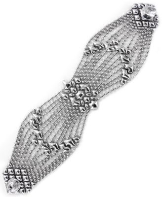 B Silver Mesh Bracelet in 7", 7 1/2" or 8"