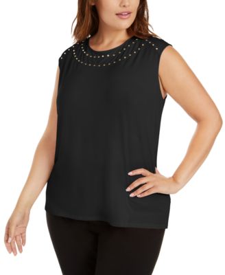 macy's calvin klein plus size tops